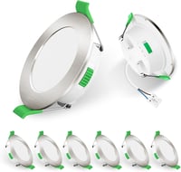 ALUSSO LED Süllyesztett Spotlámpa Szett 6db, IP44 Vízálló, 4W Szabályozható, 30mm Ultra Vékony, 3 Színhőmérséklet, Fürdőszobába 1