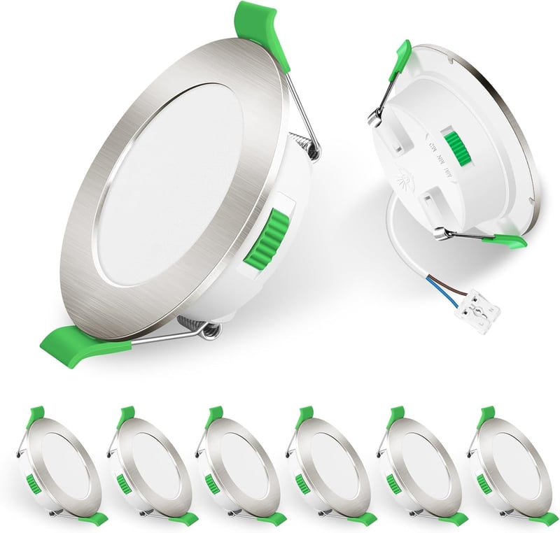ALUSSO LED Süllyesztett Spotlámpa Szett 6db, IP44 Vízálló, 4W Szabályozható, 30mm Ultra Vékony, 3 Színhőmérséklet, Fürdőszobába