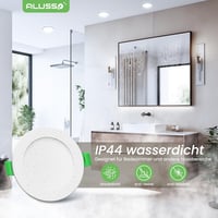 ALUSSO LED Süllyesztett Spotlámpa Szett, 6db, IP44 Vízálló, 5W, 350LM, 6500K Hideg Fehér, 30mm Ultra Lapos, Fürdőszobai Mennyezeti Világítás 5