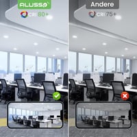 ALUSSO LED Süllyesztett Spotlámpa Szett, 6db, IP44 Vízálló, 5W, 350LM, 6500K Hideg Fehér, 30mm Ultra Lapos, Fürdőszobai Mennyezeti Világítás 4