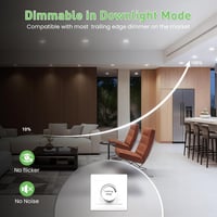 ALUSSO LED Süllyesztett Mennyezeti Lámpa 9W - Ultra Vékony Spotlámpa Szett, Meleg Fehér 3000K, IP44, Konyha és Fürdőszoba, 6 db 5