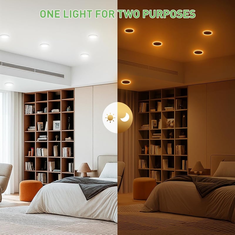 ALUSSO LED Süllyesztett Mennyezeti Lámpa 9W - Ultra Vékony Spotlámpa Szett, Meleg Fehér 3000K, IP44, Konyha és Fürdőszoba, 6 db