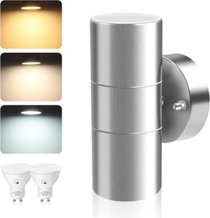 ALUSSO LIGHTING Up Down LED zidna svjetiljka 2x8W GU10 IP65 - crna