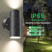 ALUSSO Rozsdamentes Acél LED Fali Lámpa Kültéri Beltéri IP65 Vízálló 2x8W GU10 Ezüst 3