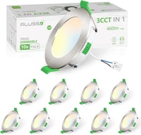 ALUSSO Süllyesztett LED Spotlámpa 230V 5W 440LM Szabályozható Fényerő 3 Színhőmérséklet IP44 Kerek Mennyezeti Világítás Fürdőszobába Konyháb 1