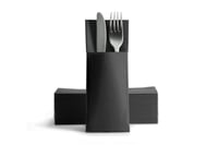Șervețel pentru tacâmuri Alvotex Airlaid 32x40 cm, 50 buc. - Negru (390) Șervețel cu buzunar pentru tacâmuri 4