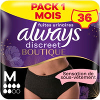 Always Discreet fekete inkontinencia bugyi M méret 36 db szuperabszorbens 1