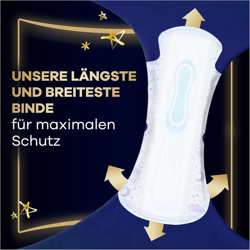 Always Ultimate Night Egészségügyi Betét Szárnyakkal 54 db Szuperabszorbens - Größe 6