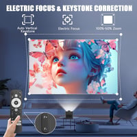 Alwtniet HY450 Smart Projector Android 13, 1080P natív felbontás, 700 ANSI lumen, 4K támogatás, hordozható autós projektor, WiFi, Bluetooth, 2