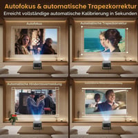 Mini projektor Alwtniet s podporou 4K, Google TV, natívnym rozlíšením 1080P, svietivosťou 650 ANSI lúmenov, prenosný projektor na domáce kino 5