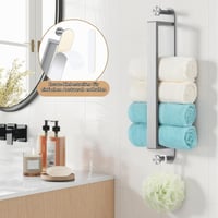 Alyvisun 45 cm Držiak na uteráky bez vŕtania, nerezová oceľ 304, kúpeľňová tyč na uteráky 5