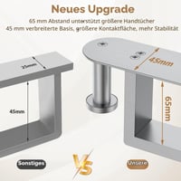 Alyvisun 45 cm Držiak na uteráky bez vŕtania, nerezová oceľ 304, kúpeľňová tyč na uteráky 4