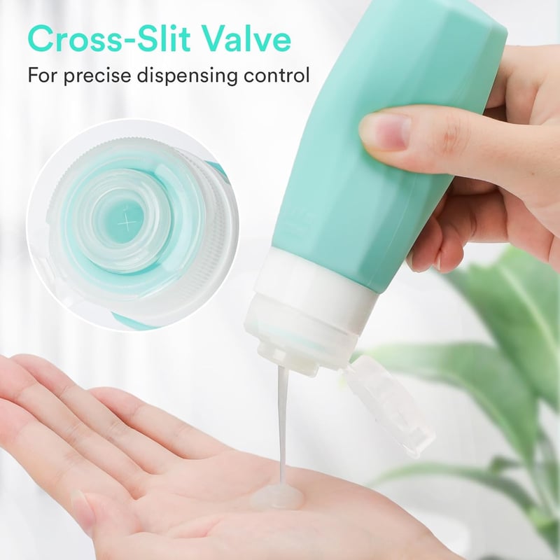Alyvisun 5 részes utazási palack szett 100ml szilikon tárolóedény szivárgásmentes - Pack of 5
