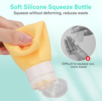 Alyvisun 5 részes utazási palack szett 100ml szilikon tárolóedény szivárgásmentes - Pack of 5 5
