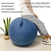 Husă de protecție pentru minge de gimnastică Alywen 75 cm, albastru închis, husă pentru minge elvețiană, utilizare la birou, anti-alunecare, rezistentă la murdărie, husă durabilă pentru minge de fitness 2