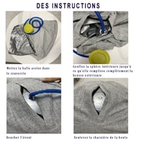 Husă de protecție pentru minge de gimnastică Alywen 75 cm, albastru închis, husă pentru minge elvețiană, utilizare la birou, anti-alunecare, rezistentă la murdărie, husă durabilă pentru minge de fitness 7