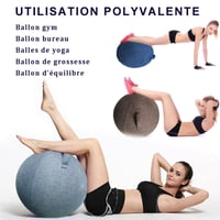 Husă de protecție pentru minge de gimnastică Alywen 75 cm, albastru închis, husă pentru minge elvețiană, utilizare la birou, anti-alunecare, rezistentă la murdărie, husă durabilă pentru minge de fitness 5
