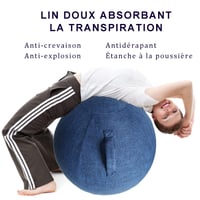 Husă de protecție pentru minge de gimnastică Alywen 75 cm, albastru închis, husă pentru minge elvețiană, utilizare la birou, anti-alunecare, rezistentă la murdărie, husă durabilă pentru minge de fitness 8
