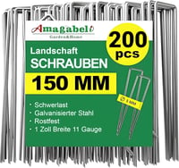 AMAGABELI rozsdamentes talajrögzítő 150mm 200db kerthez 1