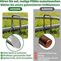 AMAGABELI rozsdamentes talajrögzítő 150mm 200db kerthez 3