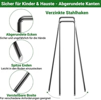 AMAGABELI rozsdamentes talajrögzítő 150mm 200db kerthez 6