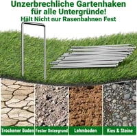 AMAGABELI rozsdamentes talajrögzítő 150mm 200db kerthez 5