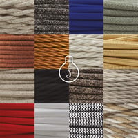 Amarcords fehér selyem textil kábel 10m 2x0,75 mm² vintage lámpahoz 5