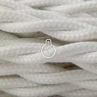 Amarcords fehér selyem textil kábel 10m 2x0,75 mm² vintage lámpahoz 2
