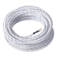 Amarcords vintage tekstilni kabel, svila, bijeli - 10 m, 2x0,75 mm² 2