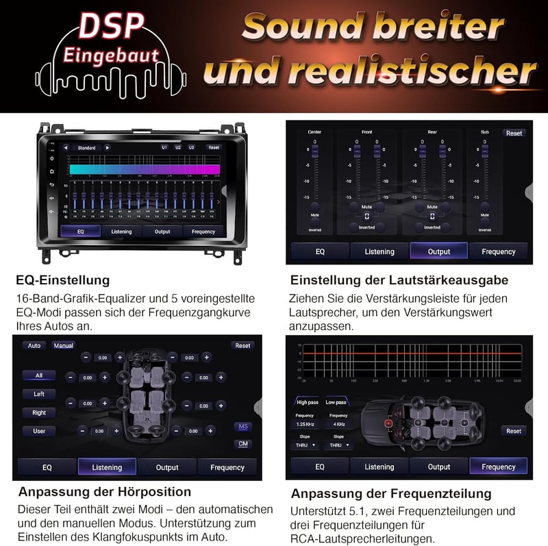AMASE AUDIO Android 12 Autórádió Mercedes W169 W245 W906, 9" Érintőképernyő DSP+