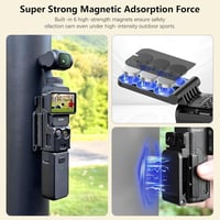 AMAZEAR DJI Osmo Pocket 3 mágneses tartó állvány, 180° forgatható asztali és falra szerelhető adapter 3