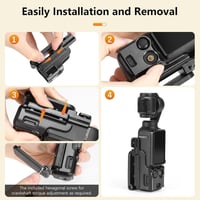 AMAZEAR DJI Osmo Pocket 3 mágneses tartó állvány, 180° forgatható asztali és falra szerelhető adapter 8