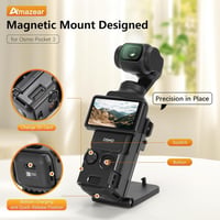AMAZEAR DJI Osmo Pocket 3 mágneses tartó állvány, 180° forgatható asztali és falra szerelhető adapter 2