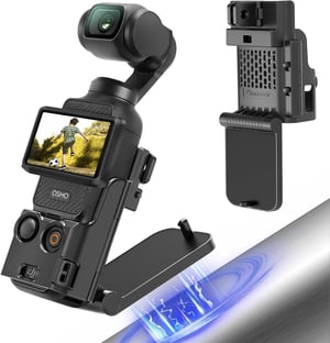 AMAZEAR DJI Osmo Pocket 3 mágneses tartó állvány, 180° forgatható asztali és falra szerelhető adapter