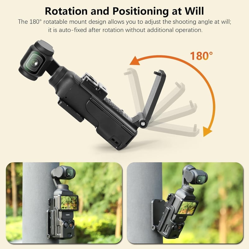 AMAZEAR DJI Osmo Pocket 3 mágneses tartó állvány, 180° forgatható asztali és falra szerelhető adapter