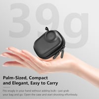 AMAZEAR Insta360 GO Ultra hordtáska fekete bőr utazótáska puha béléssel 4