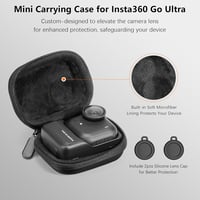 AMAZEAR Insta360 GO Ultra hordtáska fekete bőr utazótáska puha béléssel 3