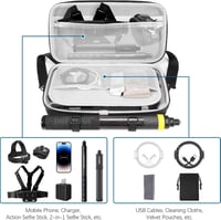 AMAZEAR Insta360 X4 X5 hordtáska vízálló válltáska selfie stick tartóval 3