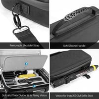 AMAZEAR Insta360 X4 X5 hordtáska vízálló válltáska selfie stick tartóval 4