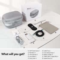 Amazear Kemény Utazótok Apple Vision Pro-hoz - Szürke, Kompakt Védőtáska Kiegészítőkkel, 30% Kisebb, 3 Rétegű Védelem, Állítható Elválasztó 2