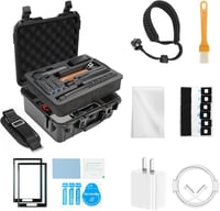 Amazear Kétrétegű Védőtok Szett Insta360 X5/X4 Kamerához - 33W Gyorstöltő, Kijelzővédő, Szélfogó, Nyakpánt, Tisztítókészlet és Vízálló Tok 1