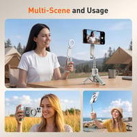 AMAZEAR mágneses 4 az 1-ben selfie bot és állvány Bluetooth távirányítóval - fehér 2