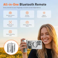 AMAZEAR mágneses 4 az 1-ben selfie bot és állvány Bluetooth távirányítóval - fehér 3