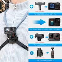 AMAZEAR Mágneses Nyakpánt Tartó DJI Action 5 Pro/OSMO 360 GoPro Hero 13 Insta360 Ace Pro Mellkasi Rögzítés 2