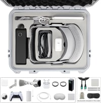 AMAZEAR Védőtok Apple Vision Pro Szemüveghez - Szürke, Modern Kivitel, IP67 Vízálló, EVA Béléssel, Tartozéktartóval 6