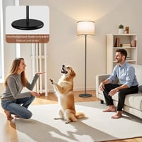 AmazeFun LED álló lámpa 156 cm bézs lenvászon árnyékolóval, 3 színhőmérséklet, E27 foglalat 4