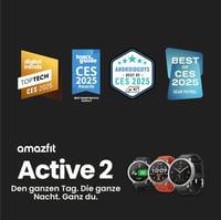 Inteligentné hodinky Amazfit Active 44 mm, GPS s navigáciou podľa máp, 160+ športových režimov, 10-dňová výdrž batérie, monitor spánku, vodotesné, kompatibilné s Android a iPhone, čierny silikón 9