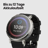 Inteligentné hodinky Amazfit Active 3 Premium 45 mm GPS, 1,32" AMOLED zafírový displej, 12-dňová výdrž batérie, 4 GB, NFC, offline mapy, viac ako 170 športových režimov, 5 ATM, snímač tepovej frekvencie, pre Android a iPhone 5