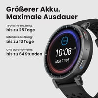Inteligentné hodinky Amazfit Active Max 48 mm, 1,5-palcový AMOLED displej, 25-dňová výdrž batérie, offline mapy, NFC, GPS, 4 GB, 170+ športových režimov, 5 ATM, čierne 3