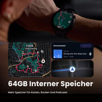 Ceas inteligent Amazfit Balance 3 GPS 48 mm AMOLED 1,5" Sticlă de safir NFC Baterie 21 zile Stocare 64 GB Oțel inoxidabil Android și iPhone 7